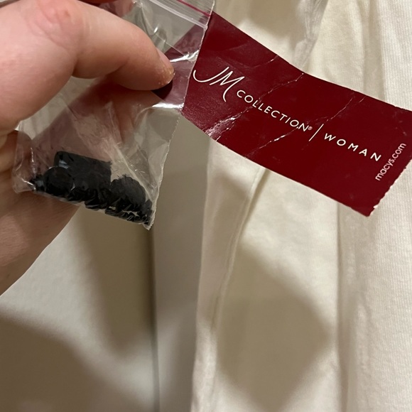 M Collection Plus Size Beaded Detail Short Sleeve Top - Picture 4 of 6